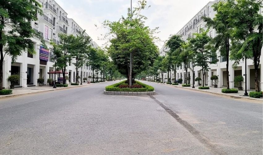 Hình ảnh tiến độ phân khu Shophouse Hinode Royal Park Hoài Đức đã hoàn thiện
