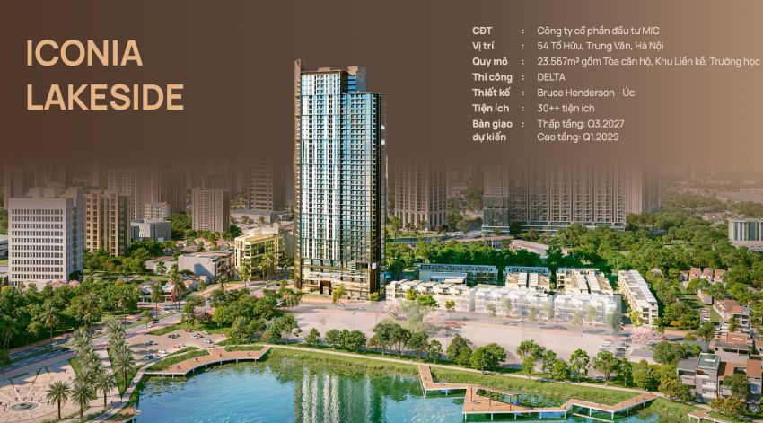 Liền kề Iconia Lakeside nằm trong quần thể dự án Iconia Lakeside 54 Tố Hữu