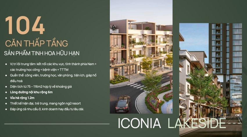 104 căn Liền kề Iconia Lakeside 54 Tố Hữu là điểm nhấn nổi bật của dự án