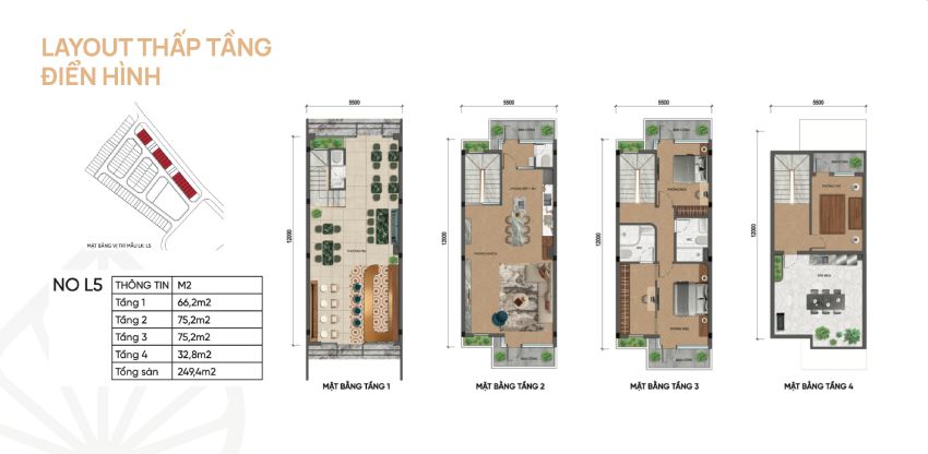 Mẫu thiết kế nhà liền kề Iconia Lakeside 54 Tố Hữu