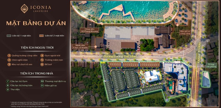 Liền kề Iconia Lakeside 54 Tố Hữu nằm tiếp giáp ngã 4 Tố Hữu và Lương Thế Vinh